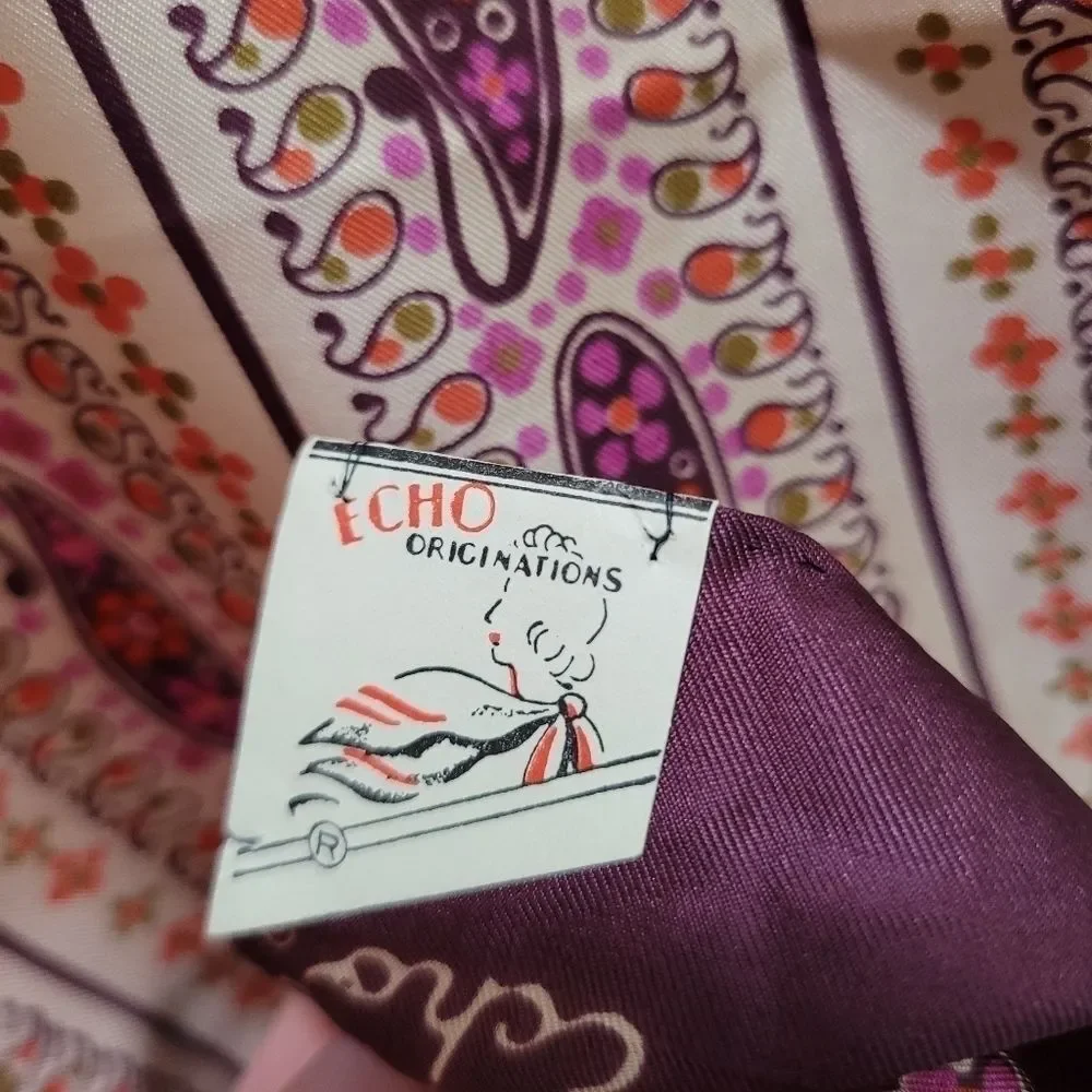 Vintage Echo Silk Rectangle Scarf Japan